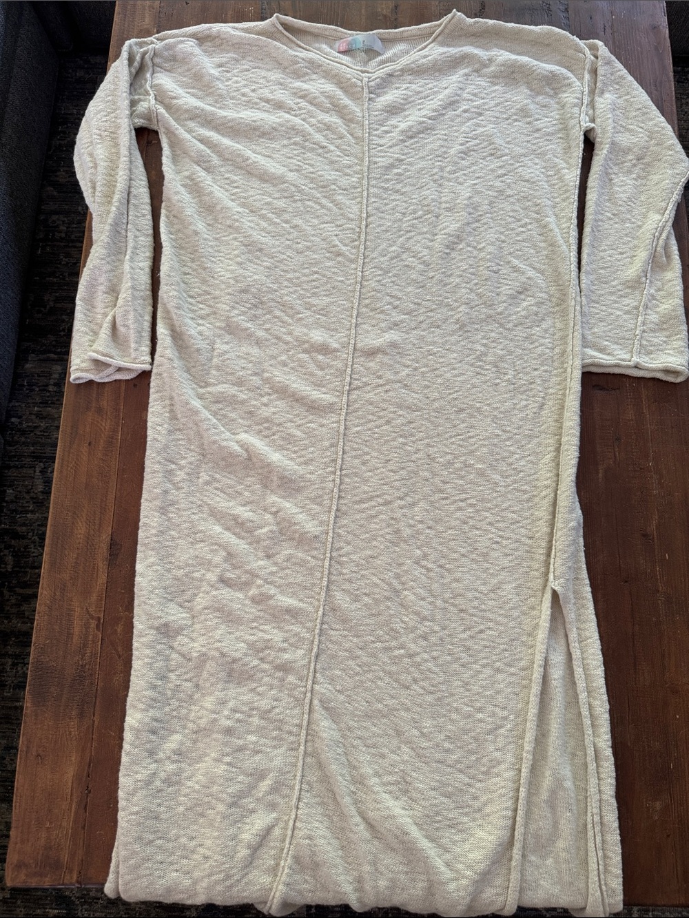 Women's Free People FP Beach Cream Long Sleeve Sweater Maxi Dress Size M